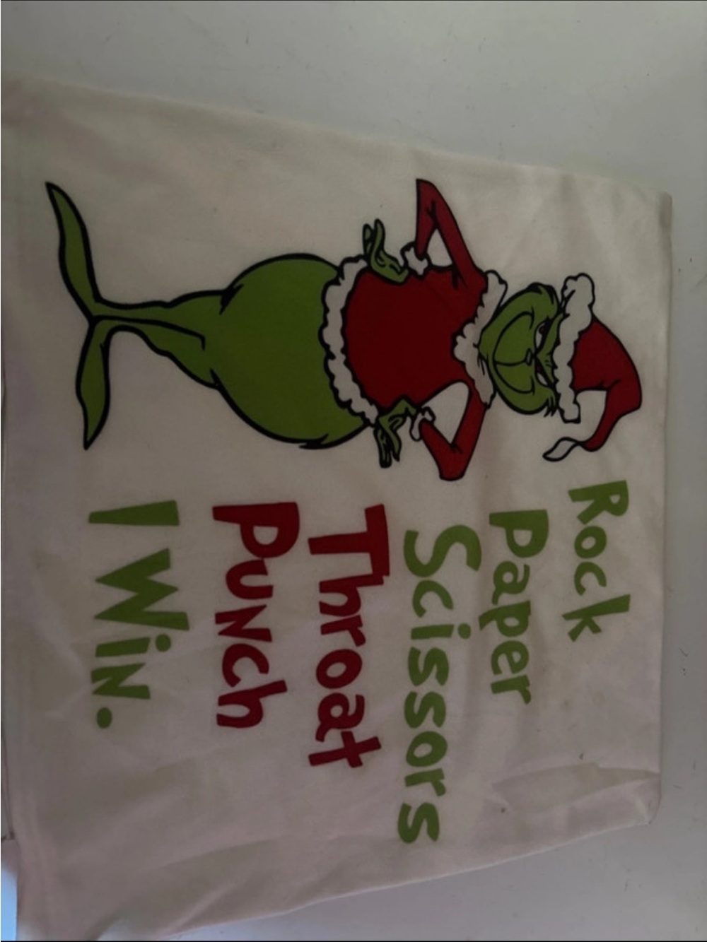 Kids White Grinch Graphic Holiday Tee